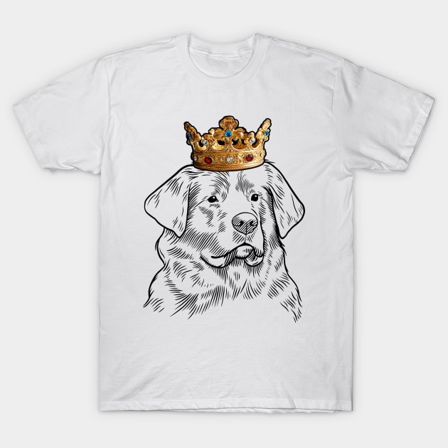 Newfoundland Dog King Queen Wearing Crown T-Shirt by millersye